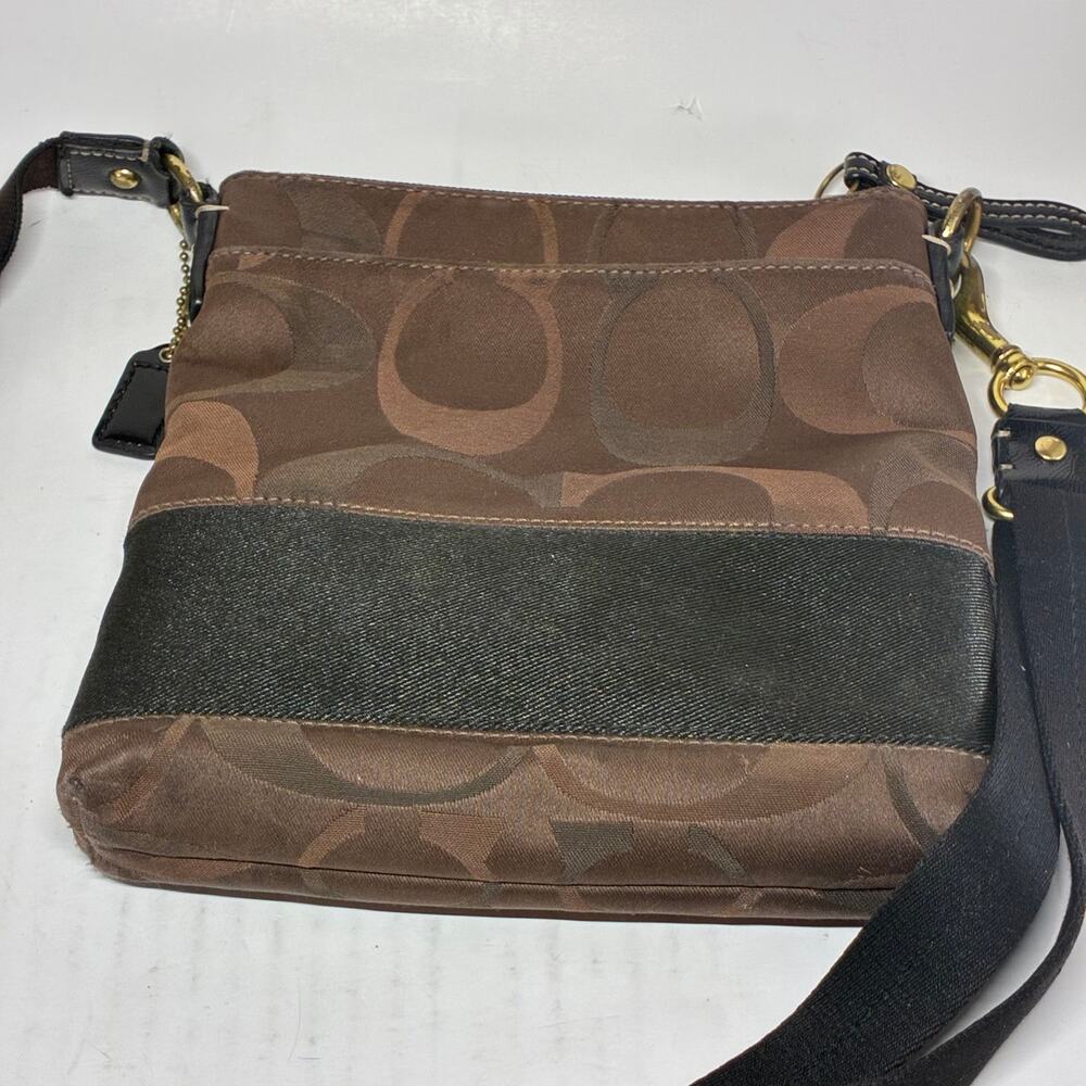 Coach Signature Monogram Canvas Crossbody Bag Jacquard C - Picture 7 of 7